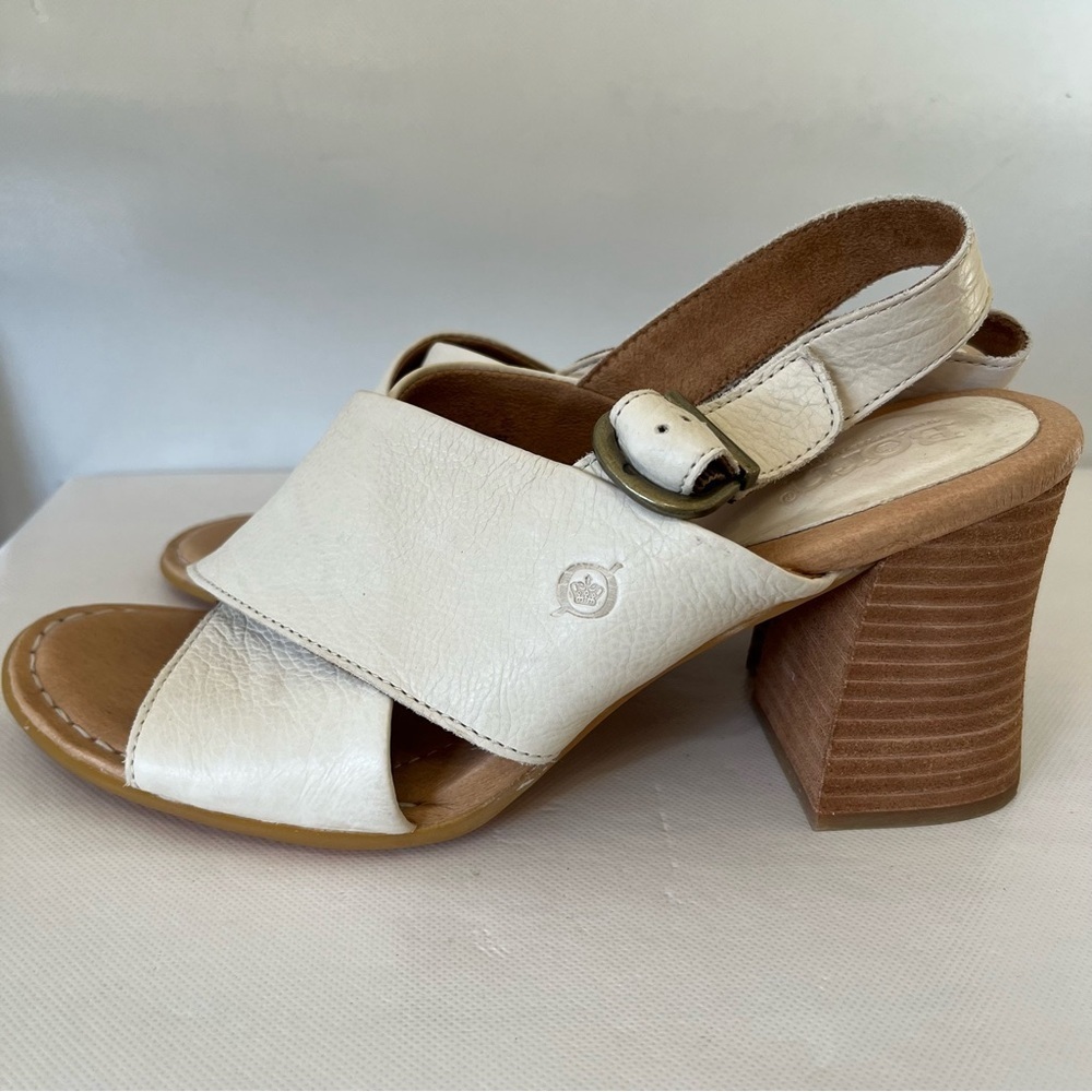 Born Tessa Final Chunky Heeled Leather Sandals